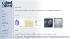 Desktop Screenshot of gillardediting.co.uk